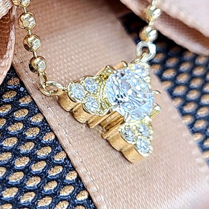 H SI Good ダイヤモンド K18 YG ネックレス 鑑定書付 - メルカリ 