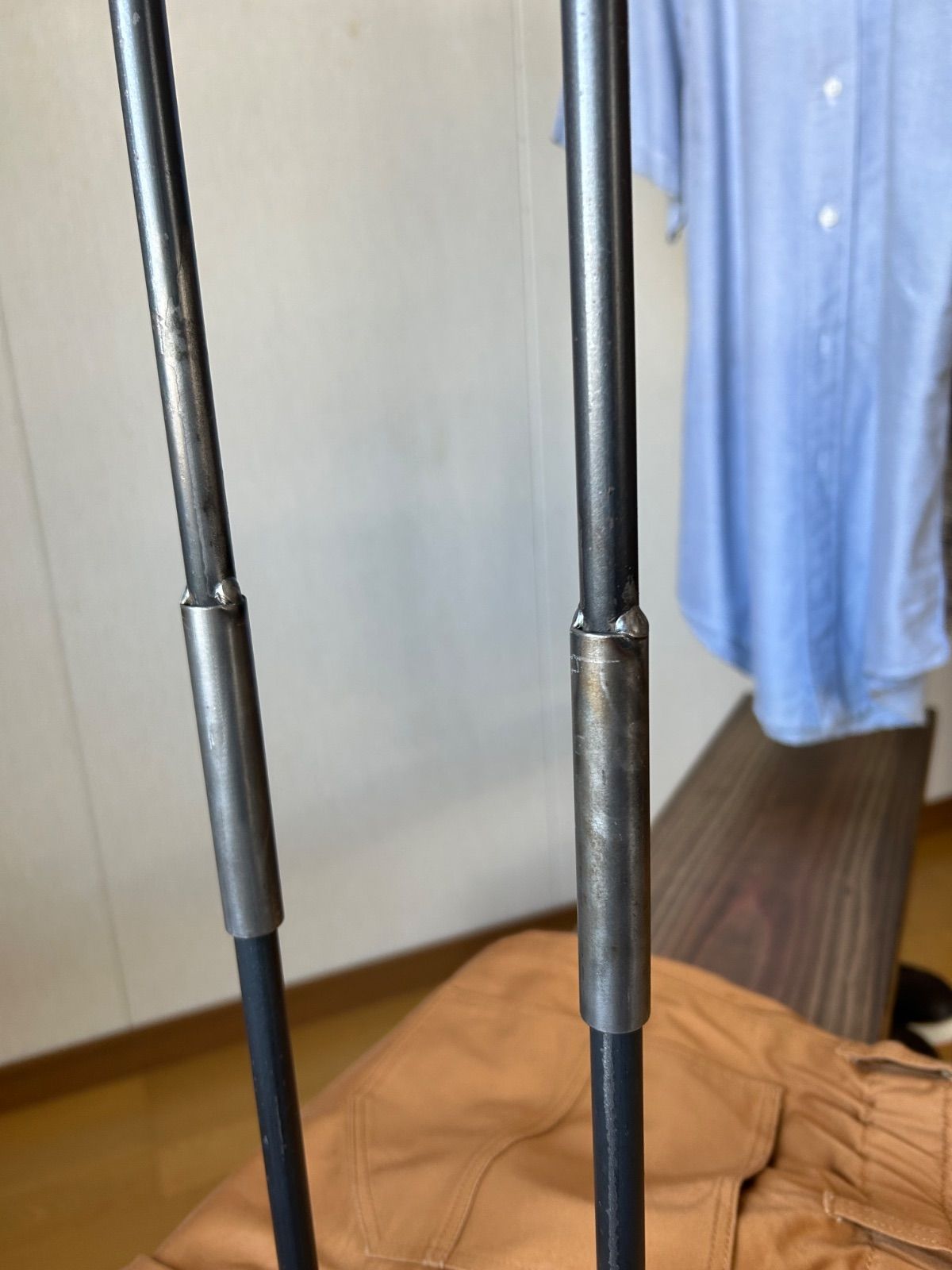 ハンガーラック コンパクト アンティーク ハンドメイド 古材