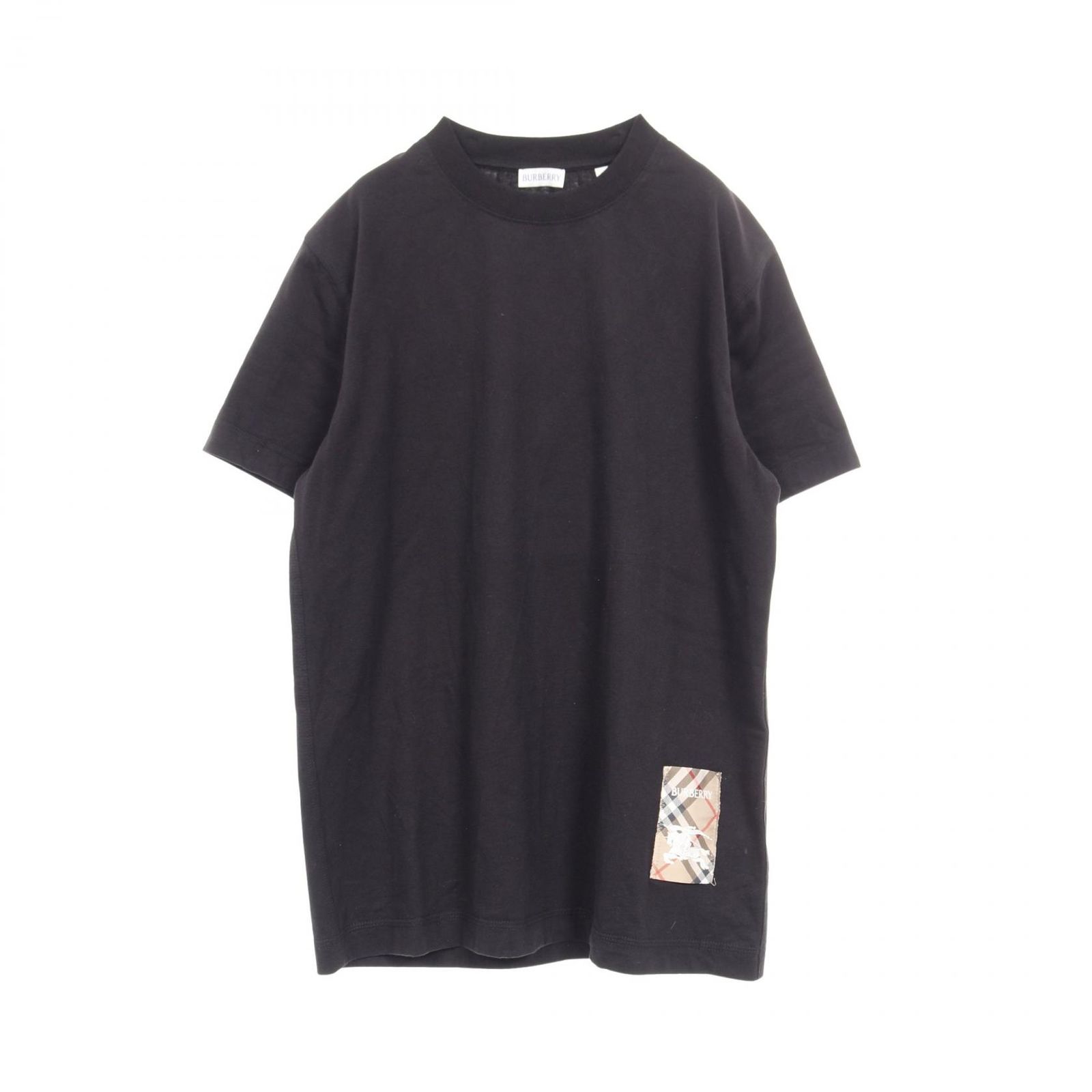 バーバリー BURBERRY カットソー CHECK LABEL チェックラベル ロゴ コットン Tシャツ メンズ Used A