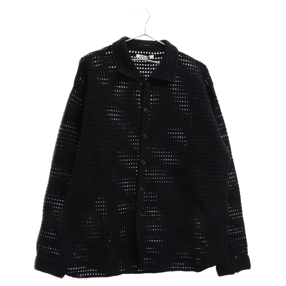 AURALEE (オーラリー) 23AW HAND CROCHET WOOL KNIT SHIRTS