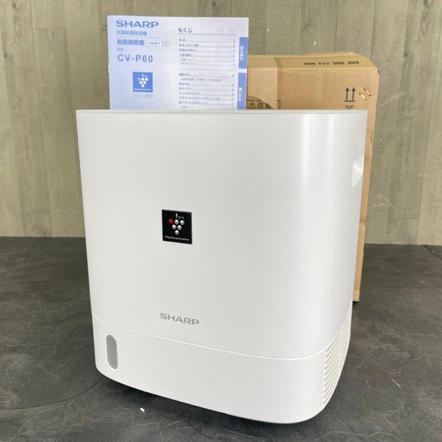 展示品 シャープ 衣類乾燥除湿機 【中古】 動作保証 SHARP CV-P60-W 2024年製 プラズマクラスター ホワイト 家電製品 062011 /20853