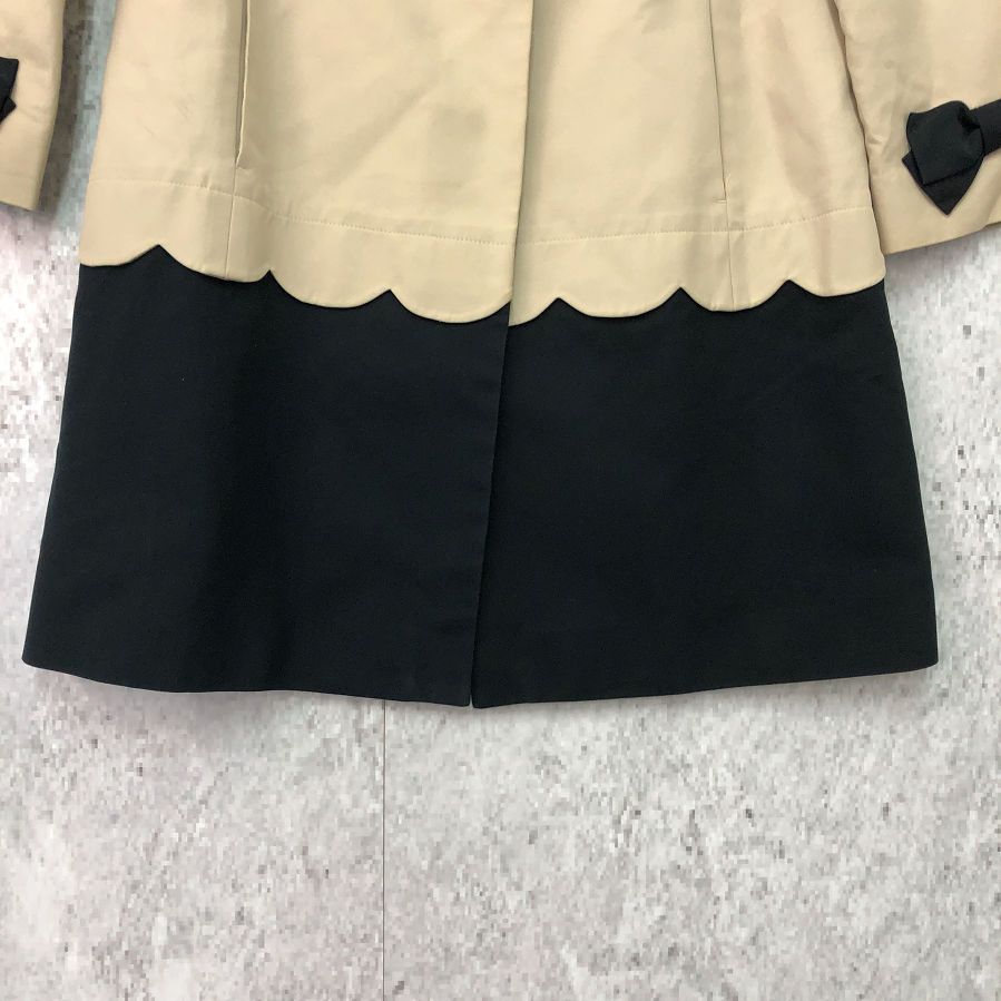 Anatelier アナトリエ バイカラー ノーカラー コート ベージュ