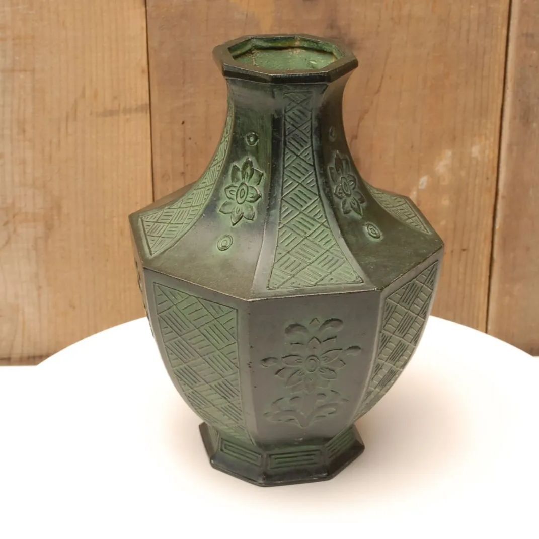 SALE】花器 鉄製 鉄瓶 壺 時代物 アンティーク 置物 花瓶＿199 - メルカリ