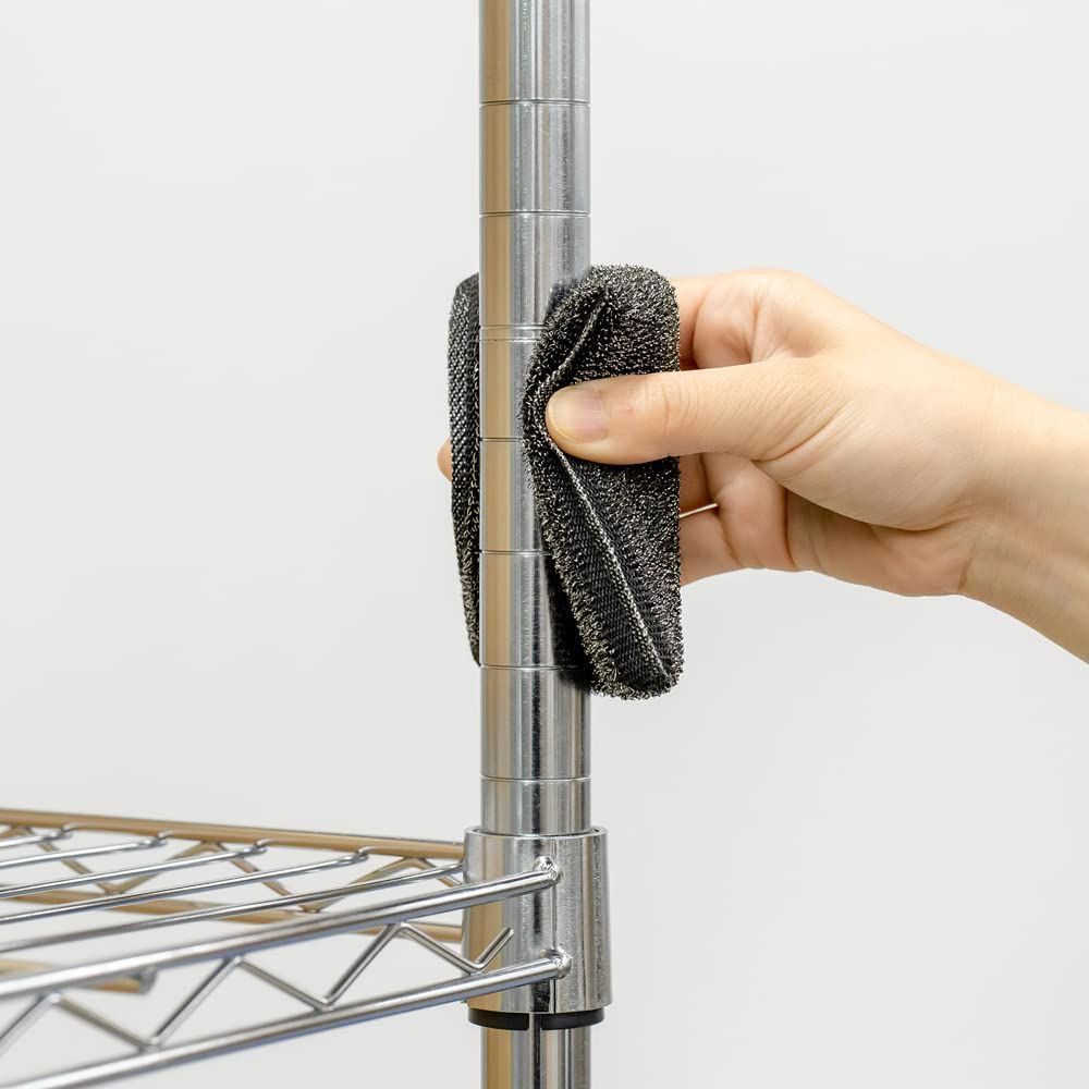  Industrial アズマジックステンレススポンジ4 P 水だけでコゲや水アカを落とす掃除用スポンジ 焦げ サビ 五徳 グリル網 Azuma 鍋 やかん 浴室 洗面所 スチール 黒ずみ ブラック グレー BA 666 台所用スポンジ たわし 掃除用具