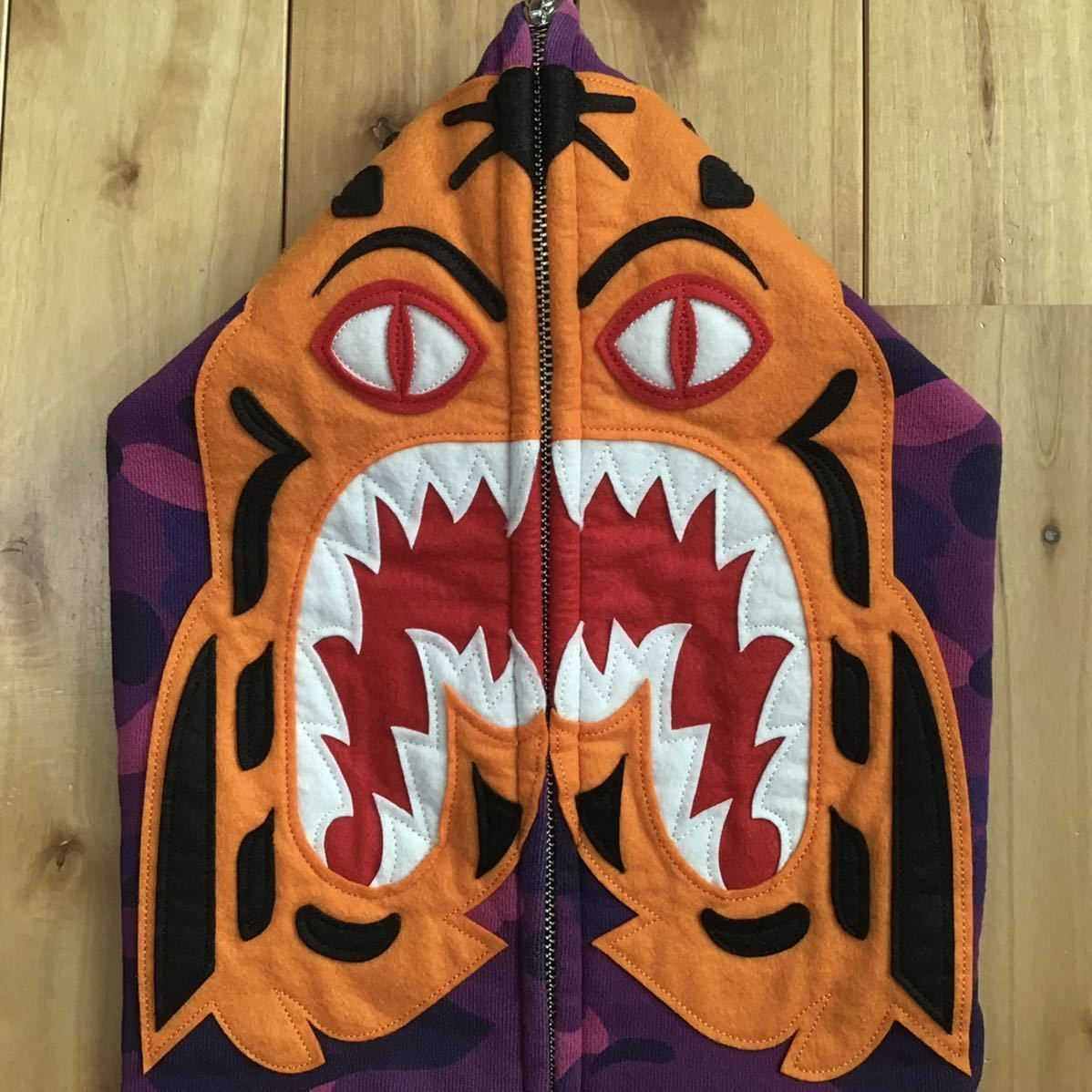 Purple camo タイガー パーカー Mサイズ tiger full zip hoodie a