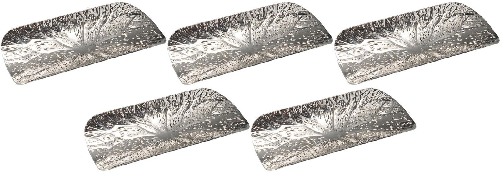 5個セット ＺＮ メタルおしぼり受け 富士型シルバー 14×6.3×1.9cm | おしぼり入れ