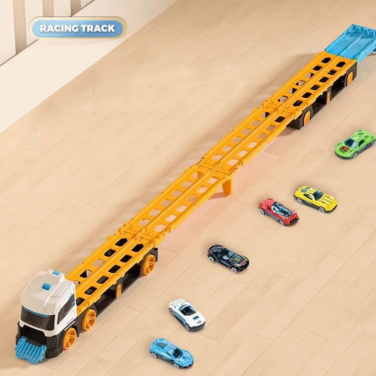 6台セットくくり可！スネークモータース　ミニカーセット 収納車 6台ミニカーセット 車おもちゃ 折りたたみ 噴出鉄道