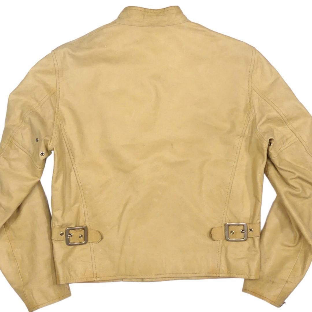インディアンモーターサイクル　ライダースジャケット　ナイロン　Lサイズ　ベージュ インディアンモーターサイクル ライダースジャケット ナイロン L