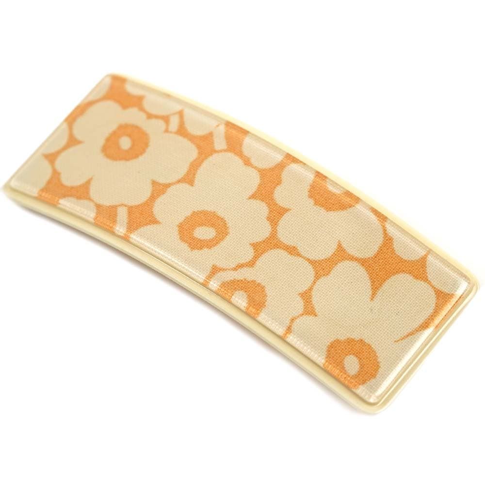 marimekko ヘアアクセサリー 092600 120 オレンジ マリメッコ バレッタ ヘアアクセサリー 髪留め 花柄 ウニッコ柄