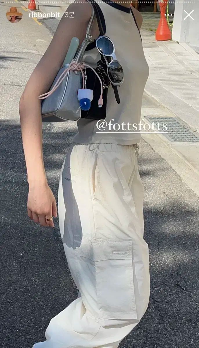 fotts ポート ポート パラシュート パンツ リボンライト mone