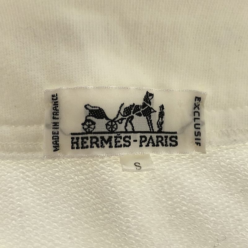 HERMES / エルメス | ロゴ刺しゅう モックネックトレーナー | S | ホワイト | レディース HERMES / エルメス | ロゴ刺しゅう モックネックトレーナー | S