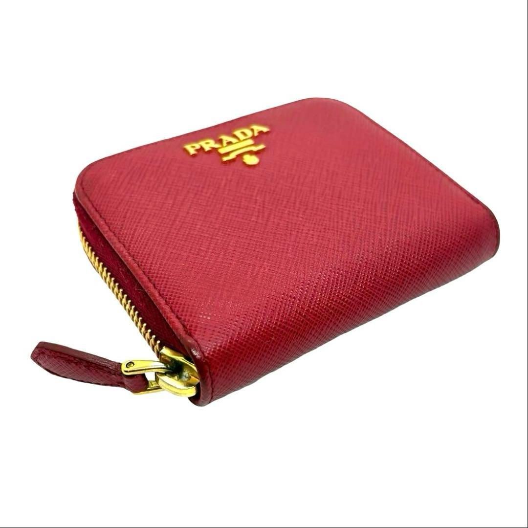 一点物 正規品 PRADA 1MM268 コインケース 赤 レザー サフィアーノ 一点物 正規品 PRADA 1MM268 コインケース 赤 レザー サフィアーノ