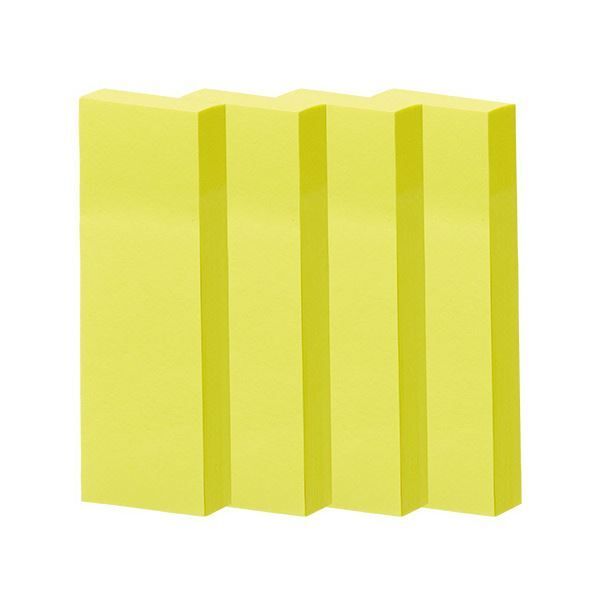 まとめ TANOSEE 強粘着ふせん75×25mm ビビッドカラー イエロー 1パック 20冊 ×5セット