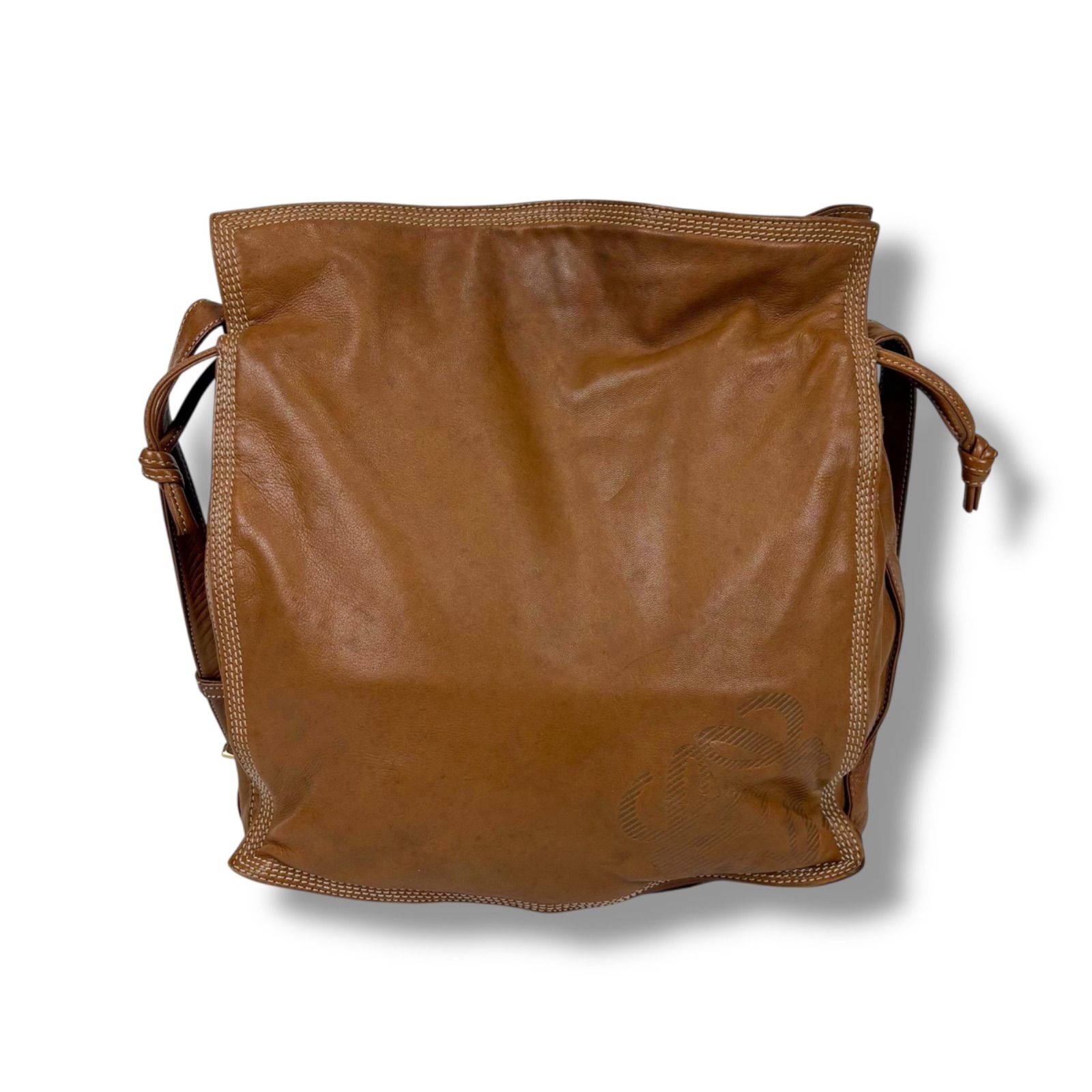 LOEWE ロエベ ショルダーバッグ 巾着 ナッパレザー アナグラム フラメンコ LOEWE ロエベ アナグラム ナッパレザー ミニバッグ 巾着