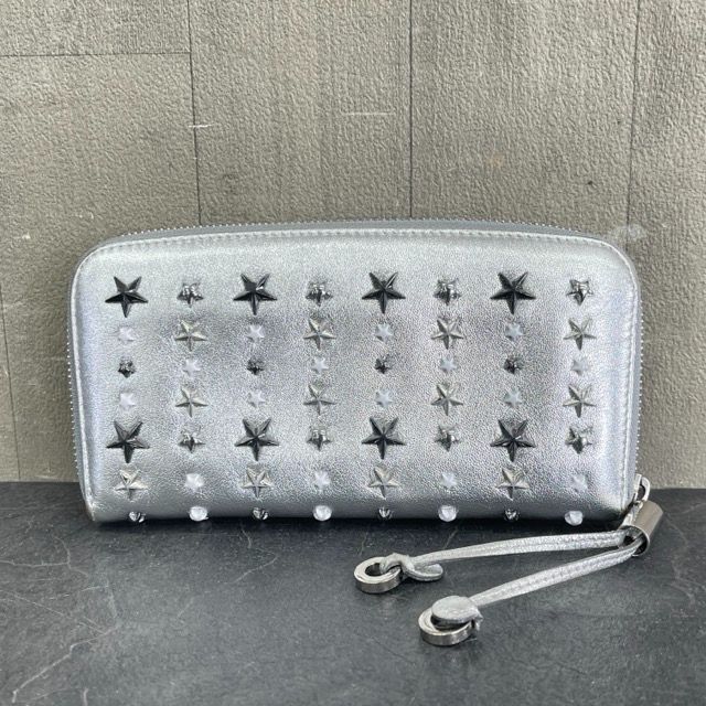 ジミーチュウ スター タッズ シルバー jimmy choo 長財布 ジミーチュウ