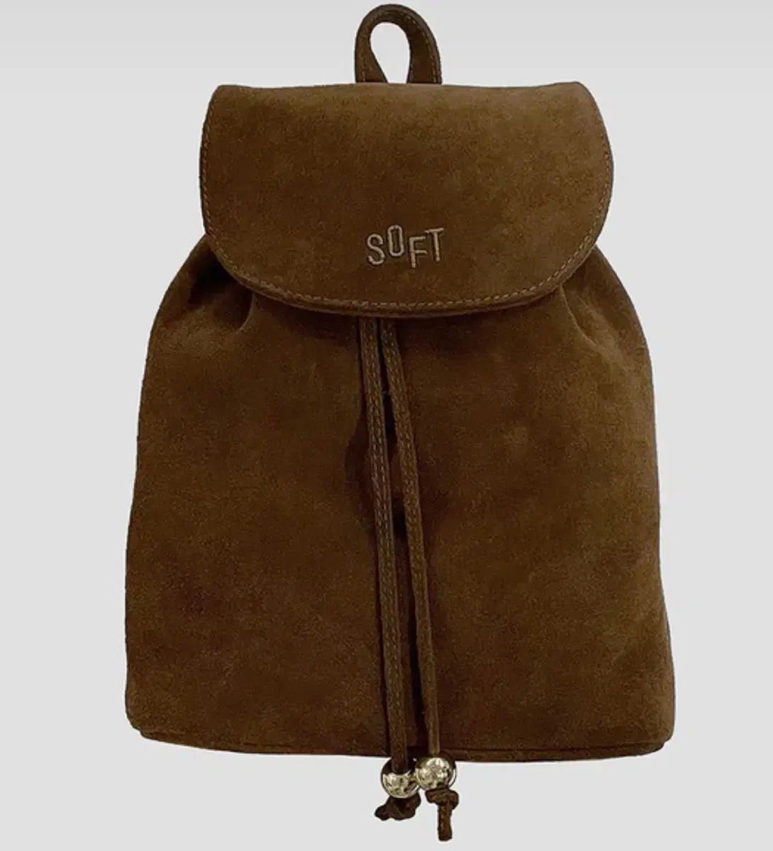 SOFT SEOUL ソフトソウル ブラウン スウェード GOLD ゴールドボール バックパック