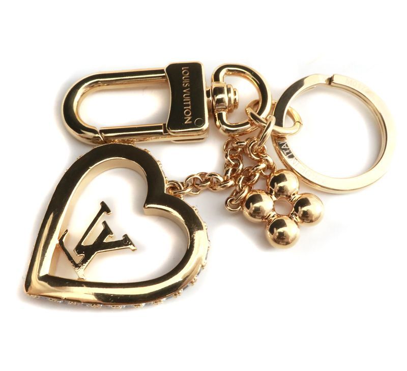 未使用 ルイヴィトン キーホルダー・マイ LV ラブ キーリング ハート