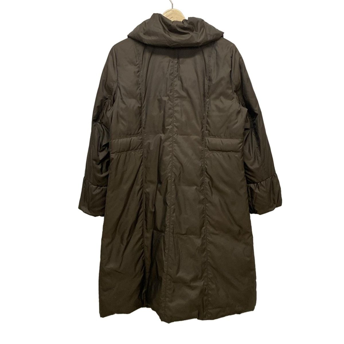 Leilian ＊ダウンコート/ダークブラウン色/size 13+/シルク光沢 Leilian(レリアン) ダウンコート サイズ9 M レディース - ダーク