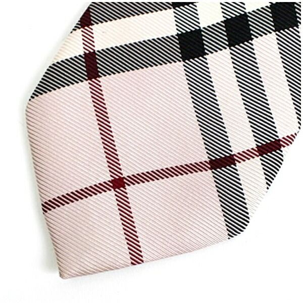 【本日限定】BURBERRY バーバリー ネクタイ チェック ライトピンク BURBERRY BLACK LABEL ネクタイ チェック柄 シルク - バーバリー