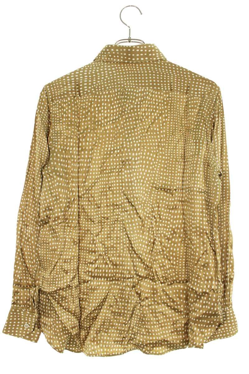 サンローランパリ 395733 Y2C28 ドット総柄シルク長袖シャツ メンズ 40