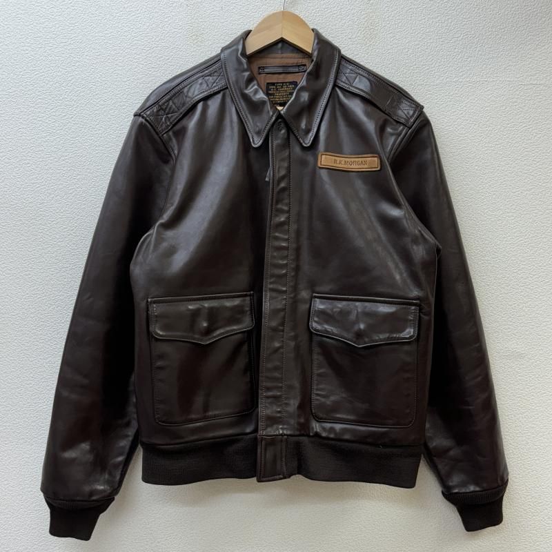 ダークブラウン レザー フライトジャケット MORGAN モーガン A2 ホースハイド レザージャケット フライト