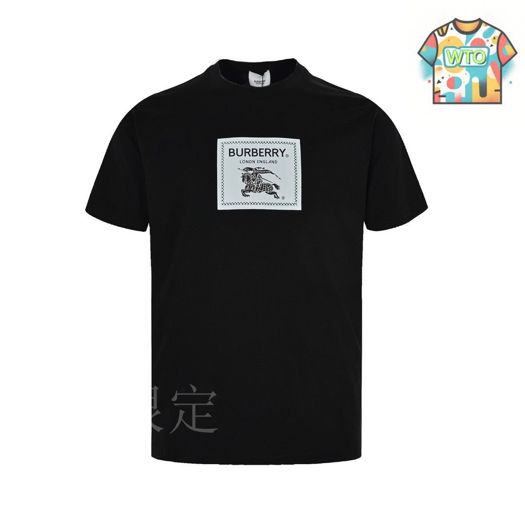 Burberry 23SS ロゴプリント Tシャツ 今日WTO】Burberry 23ss ウォーホースプリントロゴ T シャツ