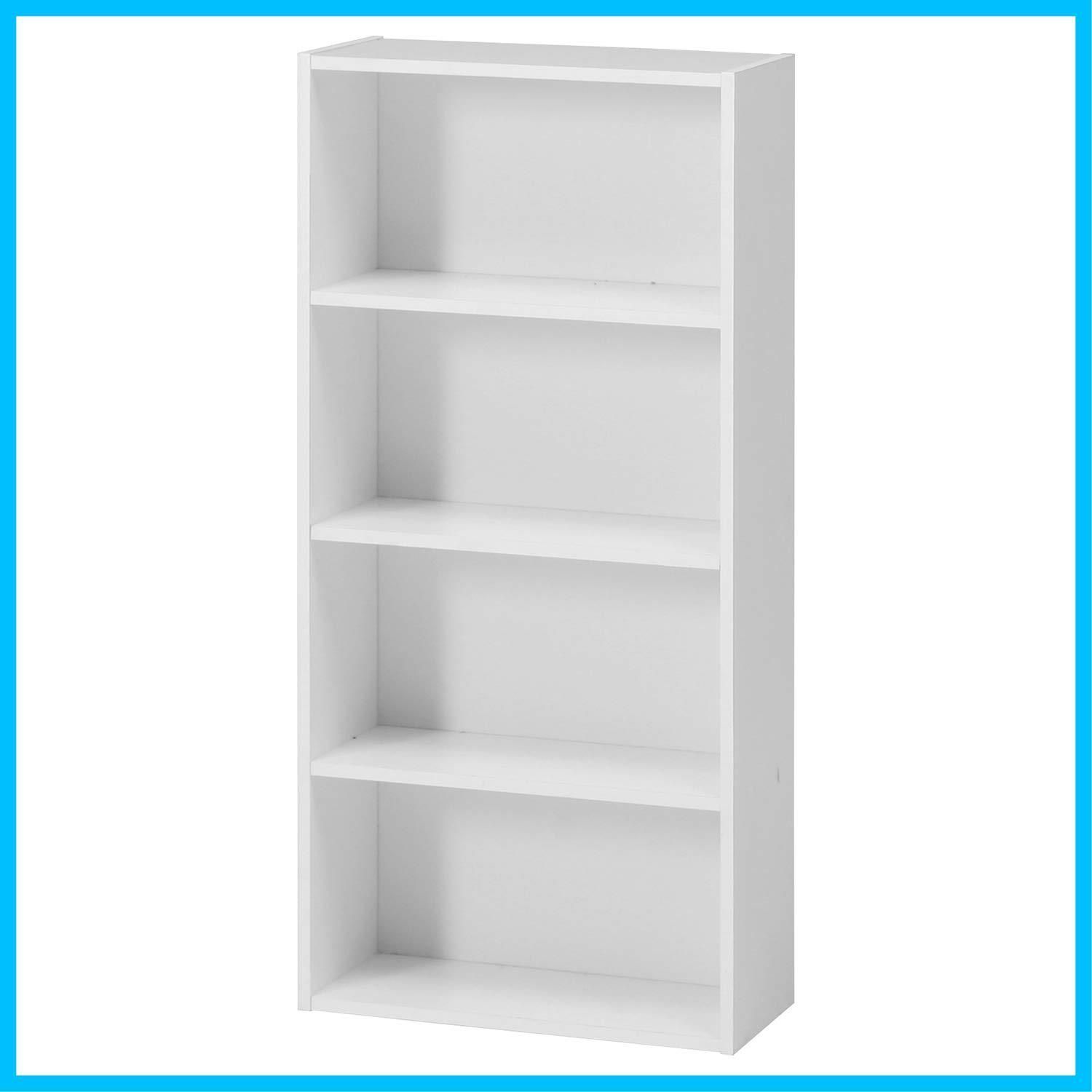 新着商品】コミック収納ラック 4段 幅41.8×奥行18.5×高さ89cm ホワイト