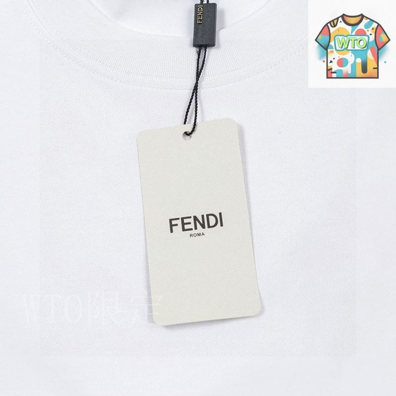 【シンプルデザイン★】FENDI プリントTシャツ 楽天市場】フェンディ FENDI ブラックコットン Tシャツ FY0936