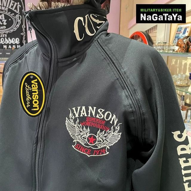 VANSON◇ジャージ/トラックジャージ/フーディ/XL/ポリエステル