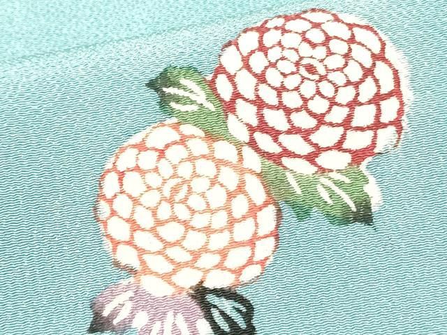 【あい2409美品❣️高級縮緬花唐草小紋】 あい2409美品❣️高級縮緬花唐草小紋】