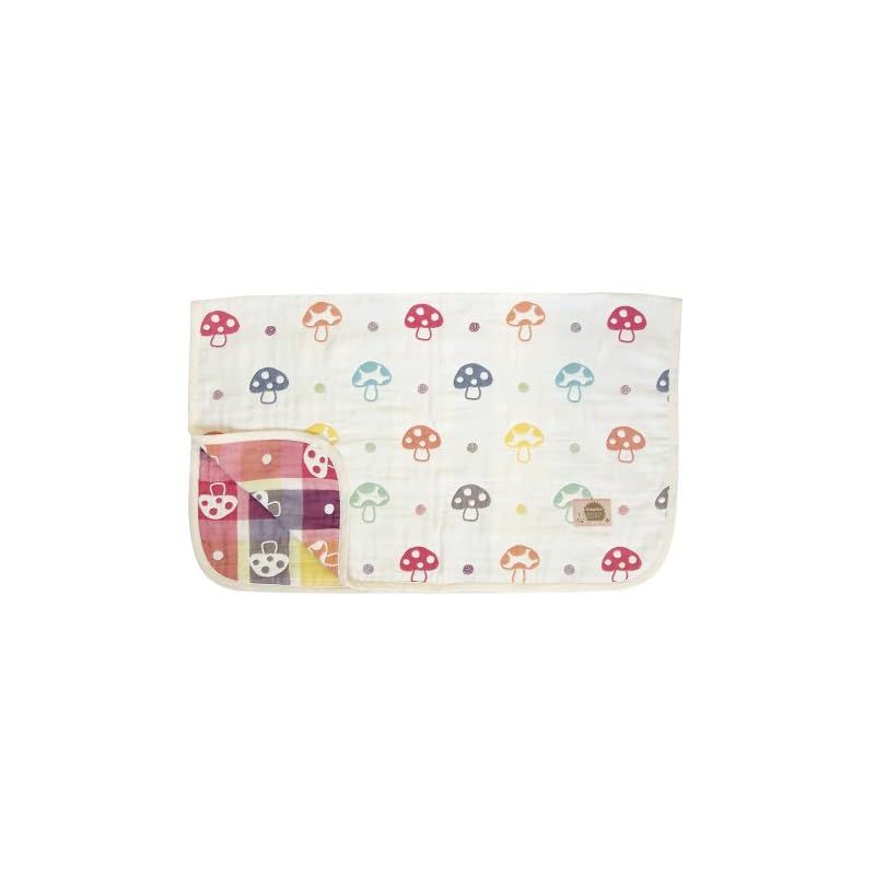 10mois ディモワ - Hoppetta ふくふくガーゼ 6重ガーゼ ケット コットン champignon Mサイズ 90×110cm