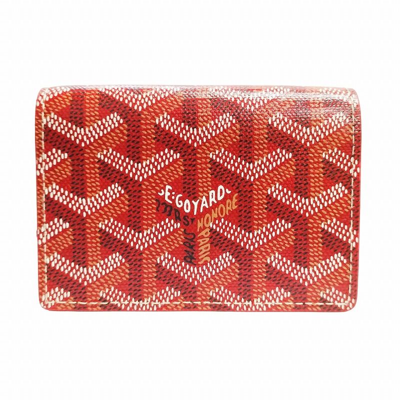 ゴヤール GOYARD 美品 名刺入れ カードケース レザー パスケース 名刺