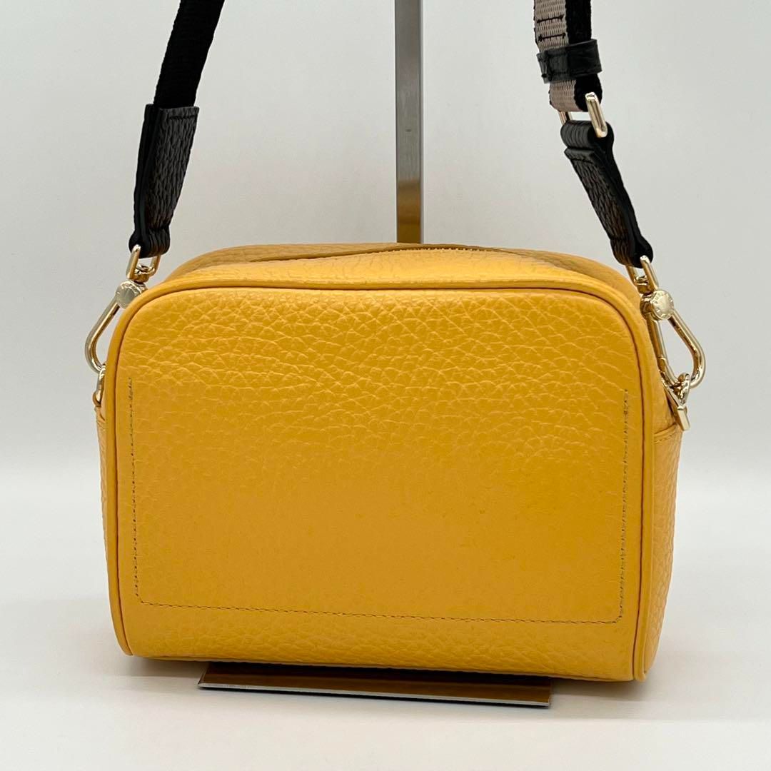 ✨極美品✨FURLA アヴリル オールレザー ショルダーバッグ イエロー 