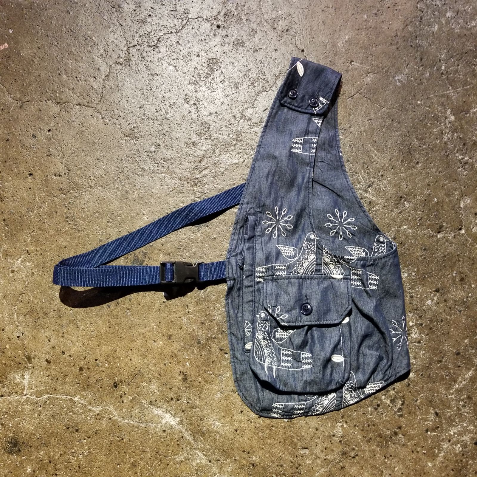 ENGINEERED GARMENTS 22ss NEPENTHES限定 Shoulder Vest Indigo Bird 