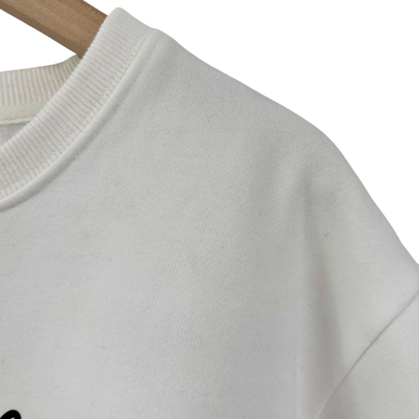 【中古】アニエスベーオム Agnes b. homme 23SS トレーナー スウェット 長袖 ロゴプリント 裏毛 1 白 /UO メンズ
