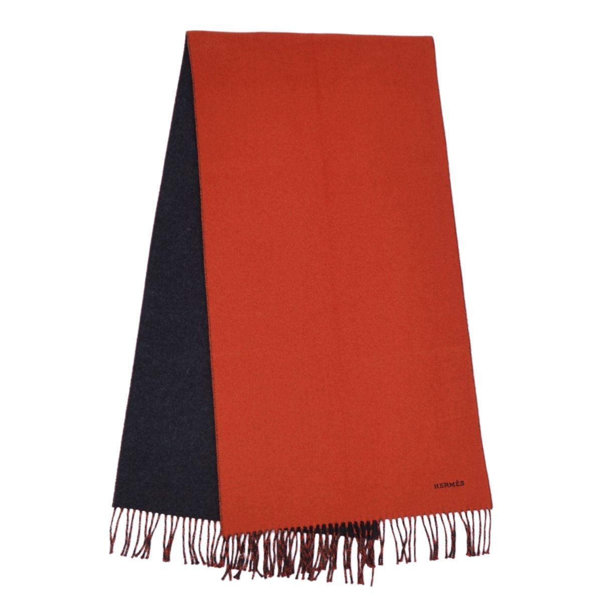 ⭐︎極美品⭐︎ エルメス ロゴ マフラー HERMES レッド カシミヤウール混 メルカリ