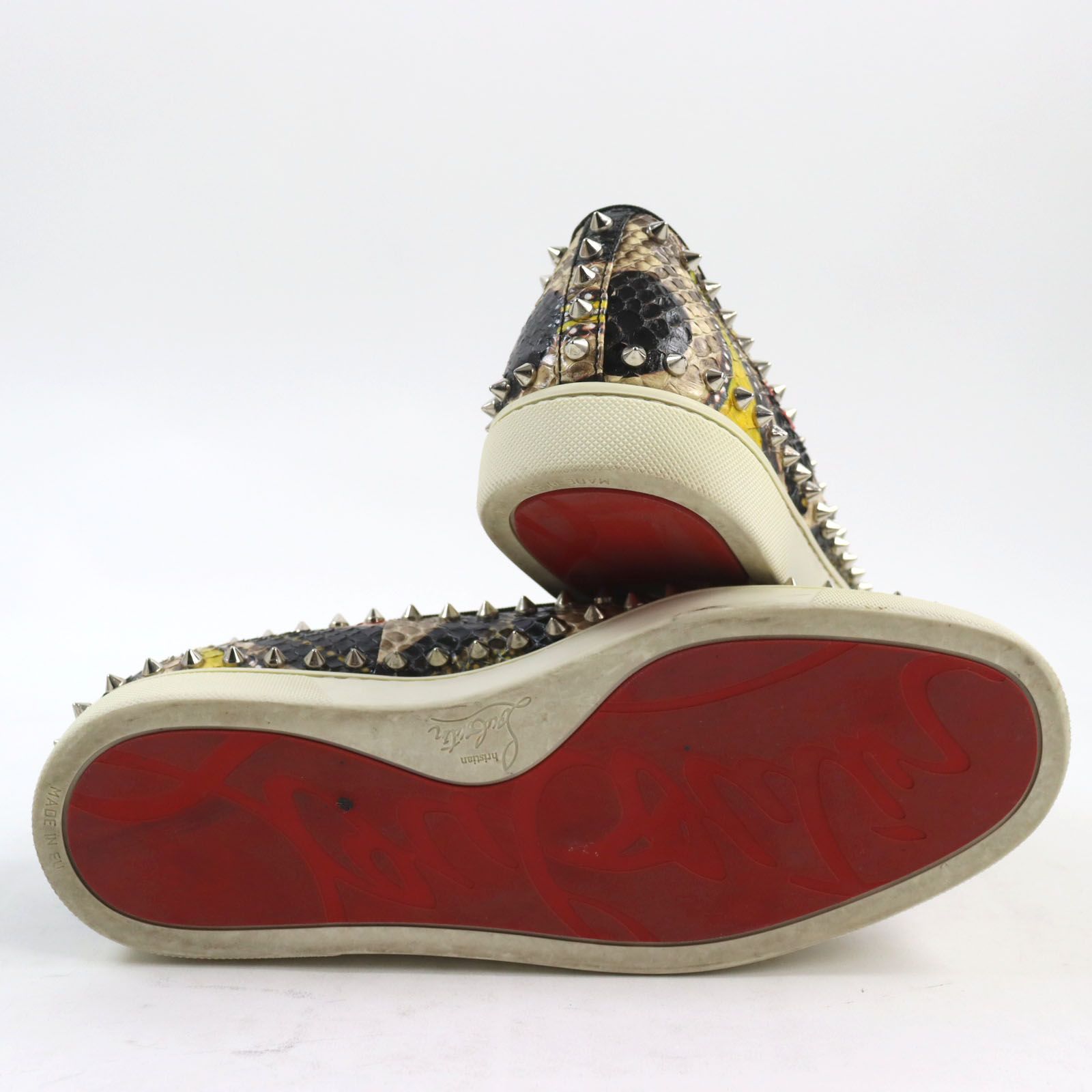 ドンドン見直し】美品○Christian Louboutin クリスチャンルブタン ローラーボート パイソン スパイクスタッズ スリッポン/ローカットスニーカー  マルチカラー 総柄 41 EU製 メンズ - メルカリ