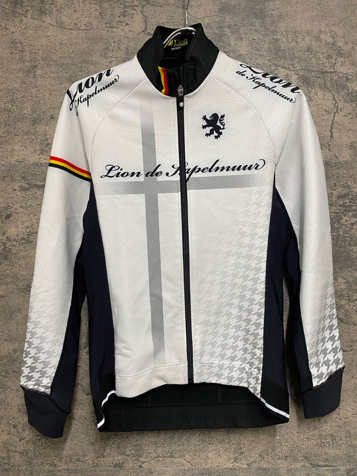 JB711 リオンドカペルミュール Lion de KAPELMUUR 長袖 サイクルジャケット 白 M 裏起毛