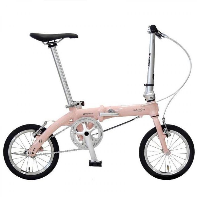 DAHON ダホン Dove super light ダブスーパーライト Peach 14インチ シングルスピード 折りたたみ自転車 フォーディングバイク