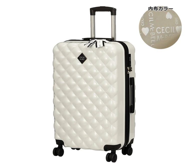 セシルマクビーCECIL McBEE Lサイズ キルト風キャリーケース