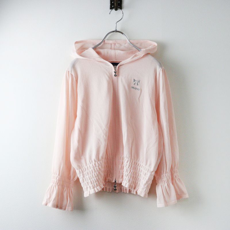 ☆新品同様試着のみ☆M's Gracy パーカー エムズグレイシー 38サイズ 美品 2025SS エムズグレイシー M'S GRACY ロゴ刺繍ペーパーニット
