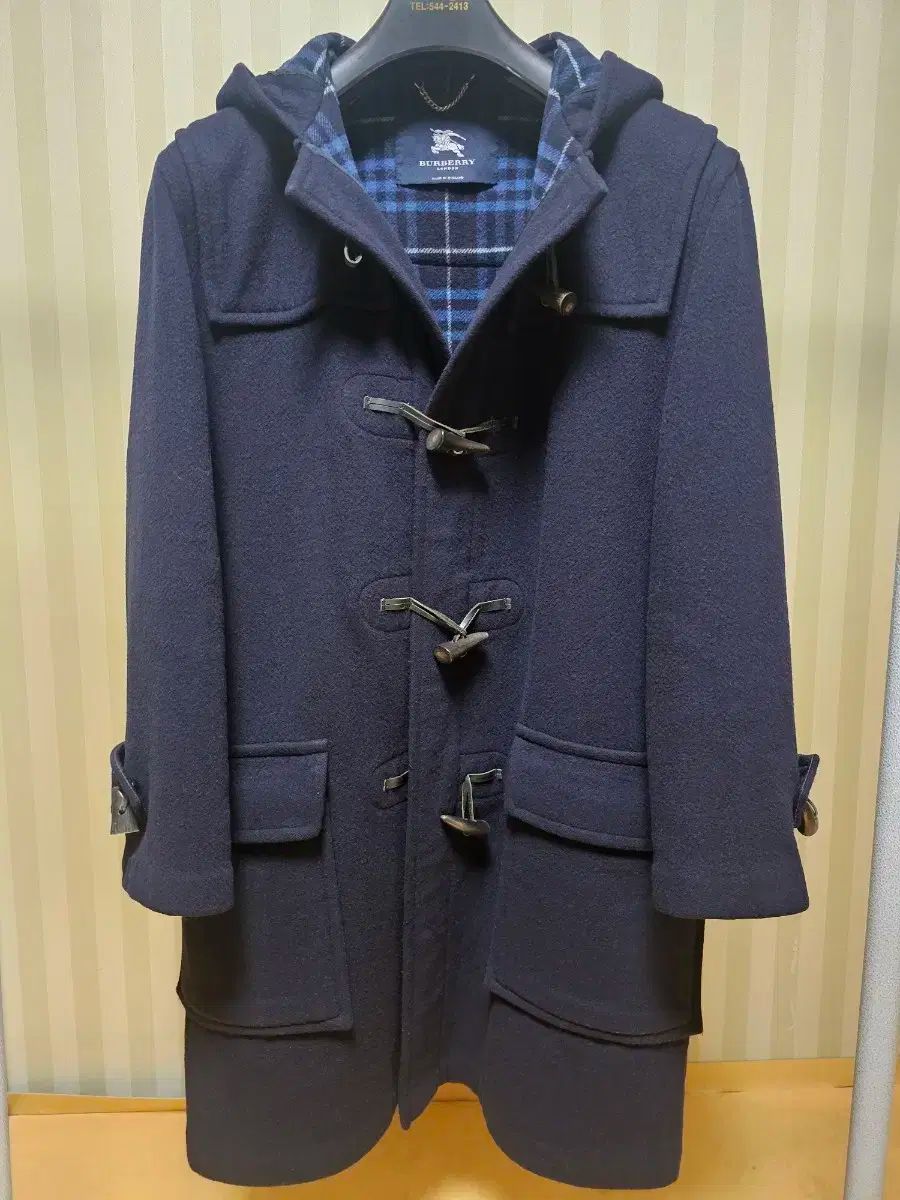 Burberryウール100% ネイビー ダッフルコート M 03CE213F-3A13-4BC2-A018-