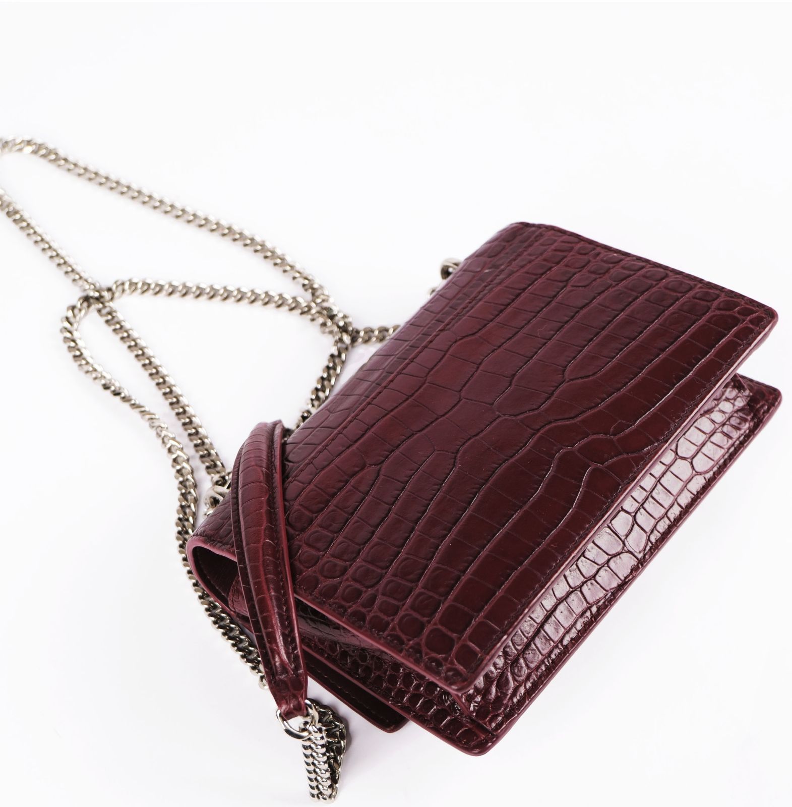 美品】Saint Laurent サンローラン サンセット ハンドバッグ クロコ型