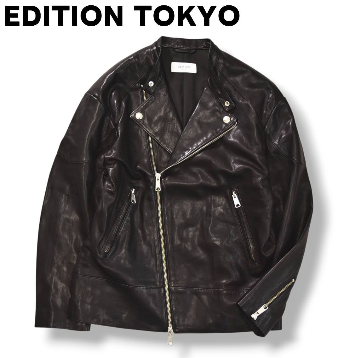 美品 希少カラー 羊革】メンズビギ ライダースジャケット 赤 Wジップ