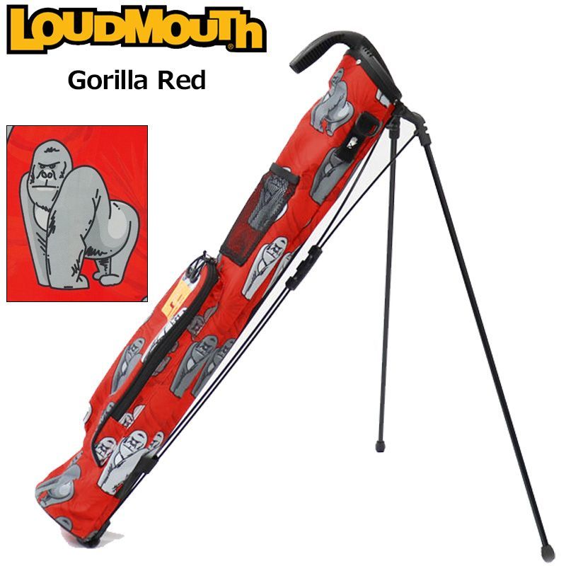 ラウドマウス セルフスタンドキャリーバッグ Gorilla Red ゴリラレッド LM-CC0005 772985(295) 新品【Loudmouth正規販売店】