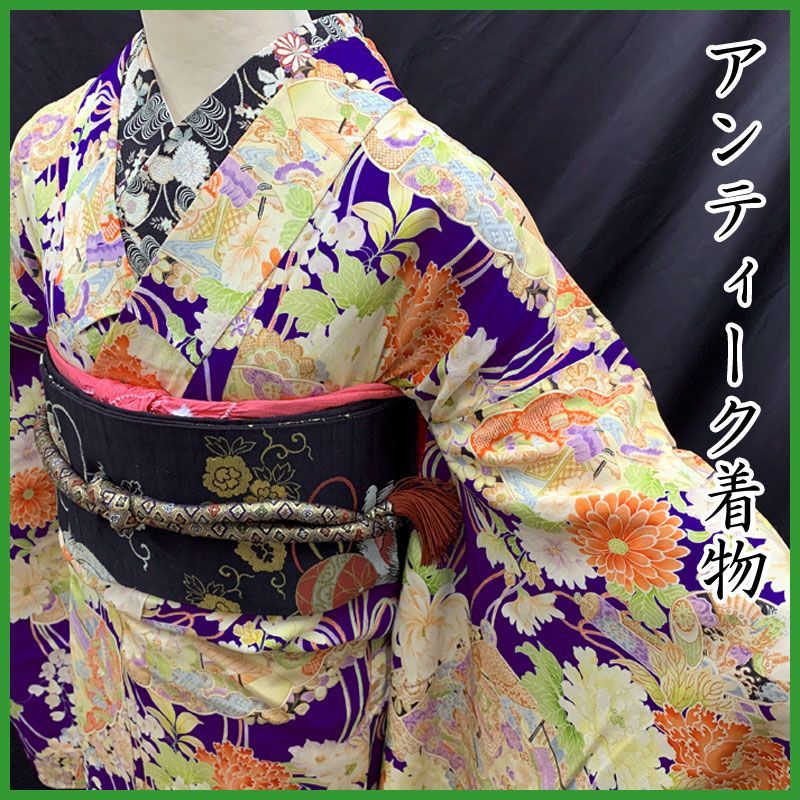 507aa8◇アンティーク着物 華やか 豪華 大正ロマン 昭和レトロ