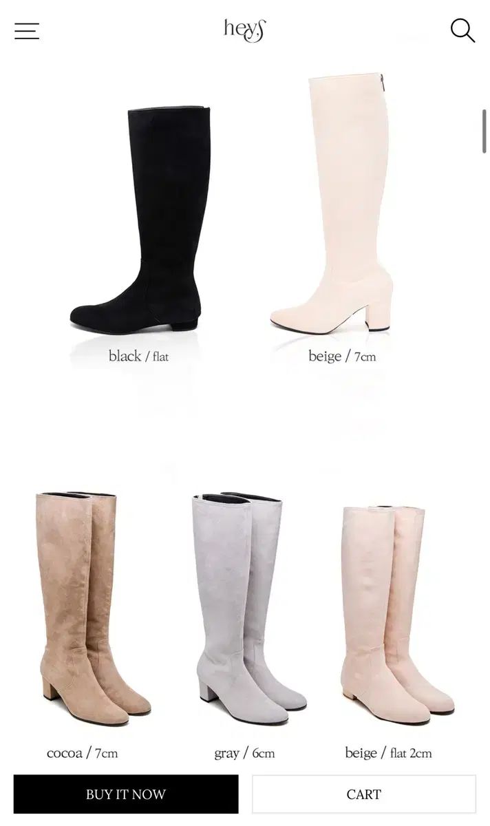 ヘイズ スエード ウェッジ ブーツ 235 heys ロングブーツ