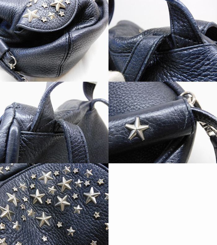 美品●ジミーチュウ　ミニ リュック　スター　スタッズ　レザー　スエード　ブラック 美品○ジミーチュウ ミニ リュック スター スタッズ レザー