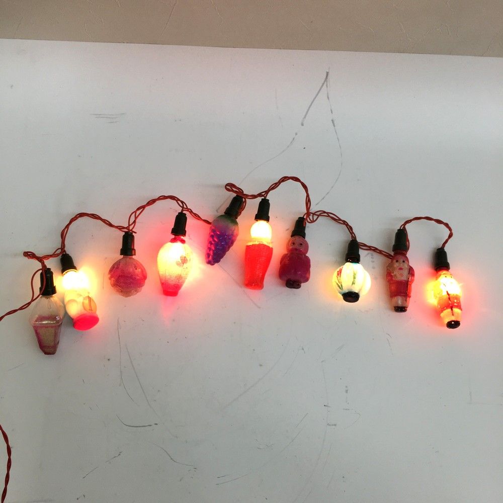 昭和レトロ クリスマス ツリー ライト ガラス 電飾 オーナメント