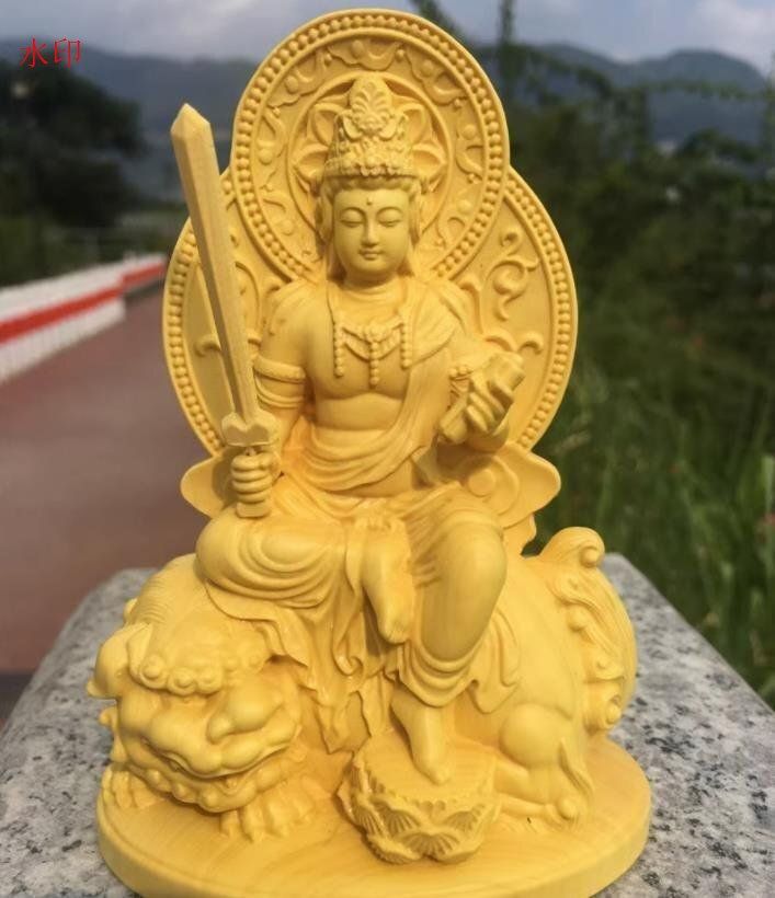 新作 普賢菩薩 木彫り 仏像 座像 仏教美術 置物 普賢菩薩像 手作り 十二支